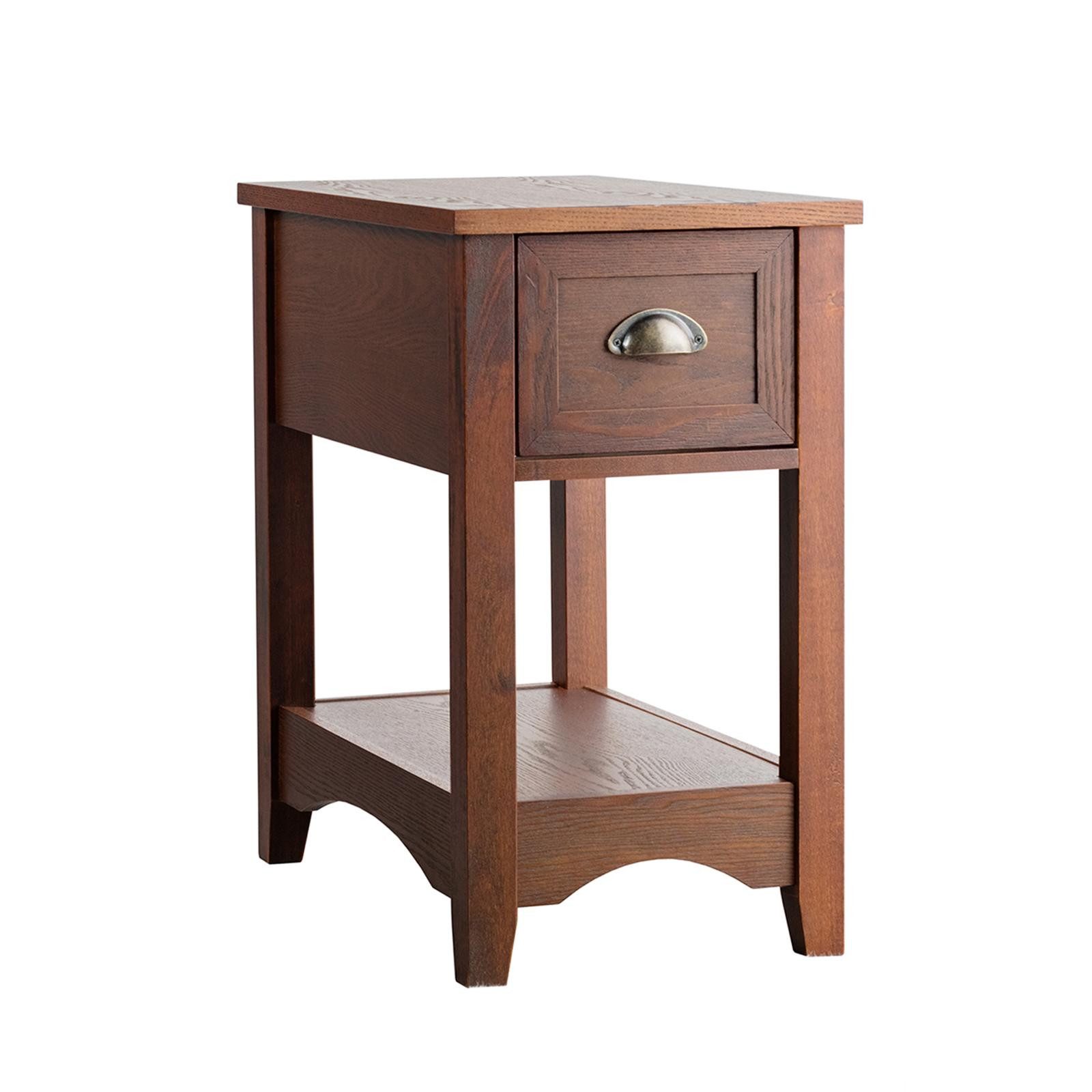 KOMFOTTEU Beistelltisch Nachttisch (1-St), mit Schublade und offenem Regal günstig online kaufen