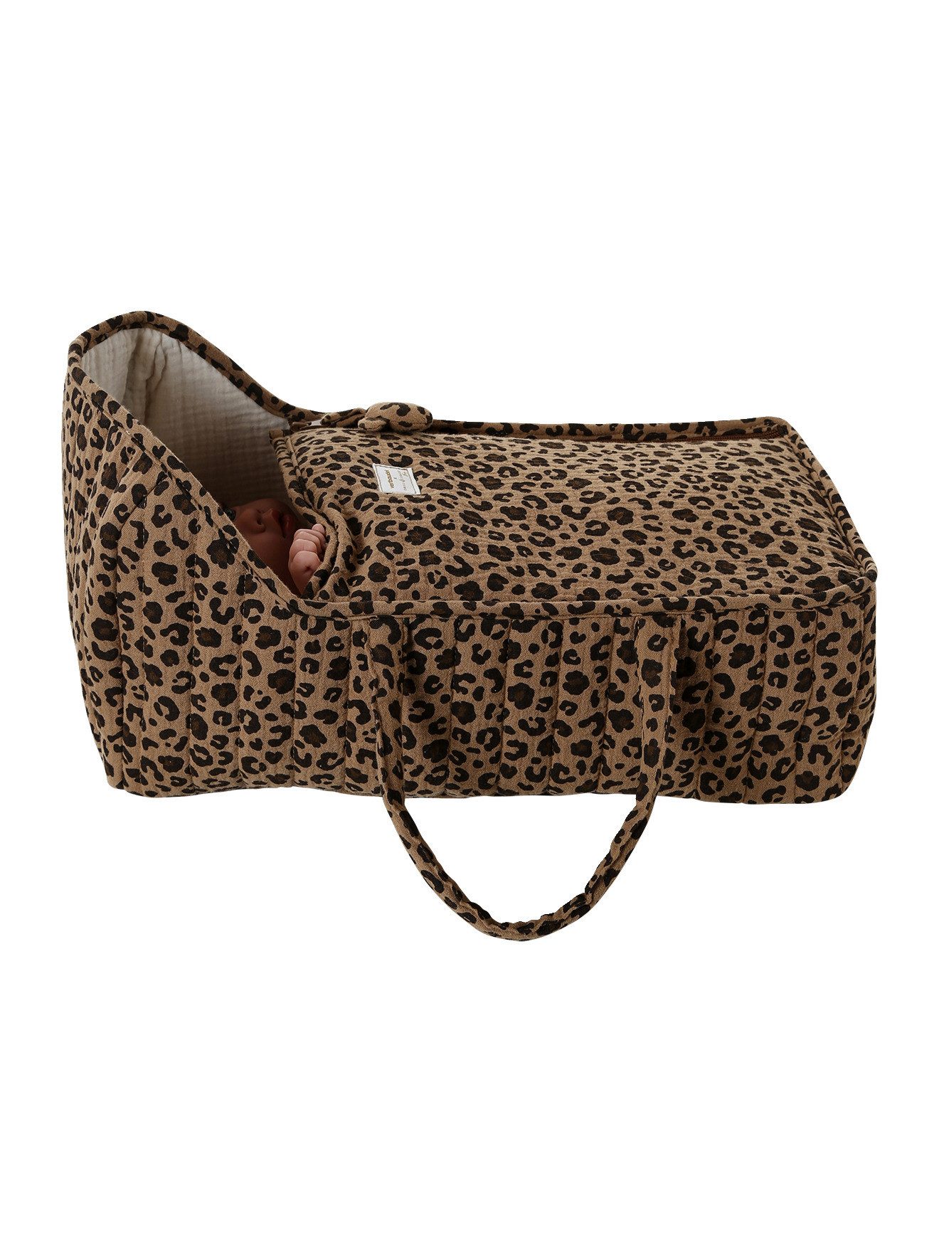 vertbaudet Puppen Accessoires-Set Puppen-Tragetasche aus Musselin Leo-Capsule