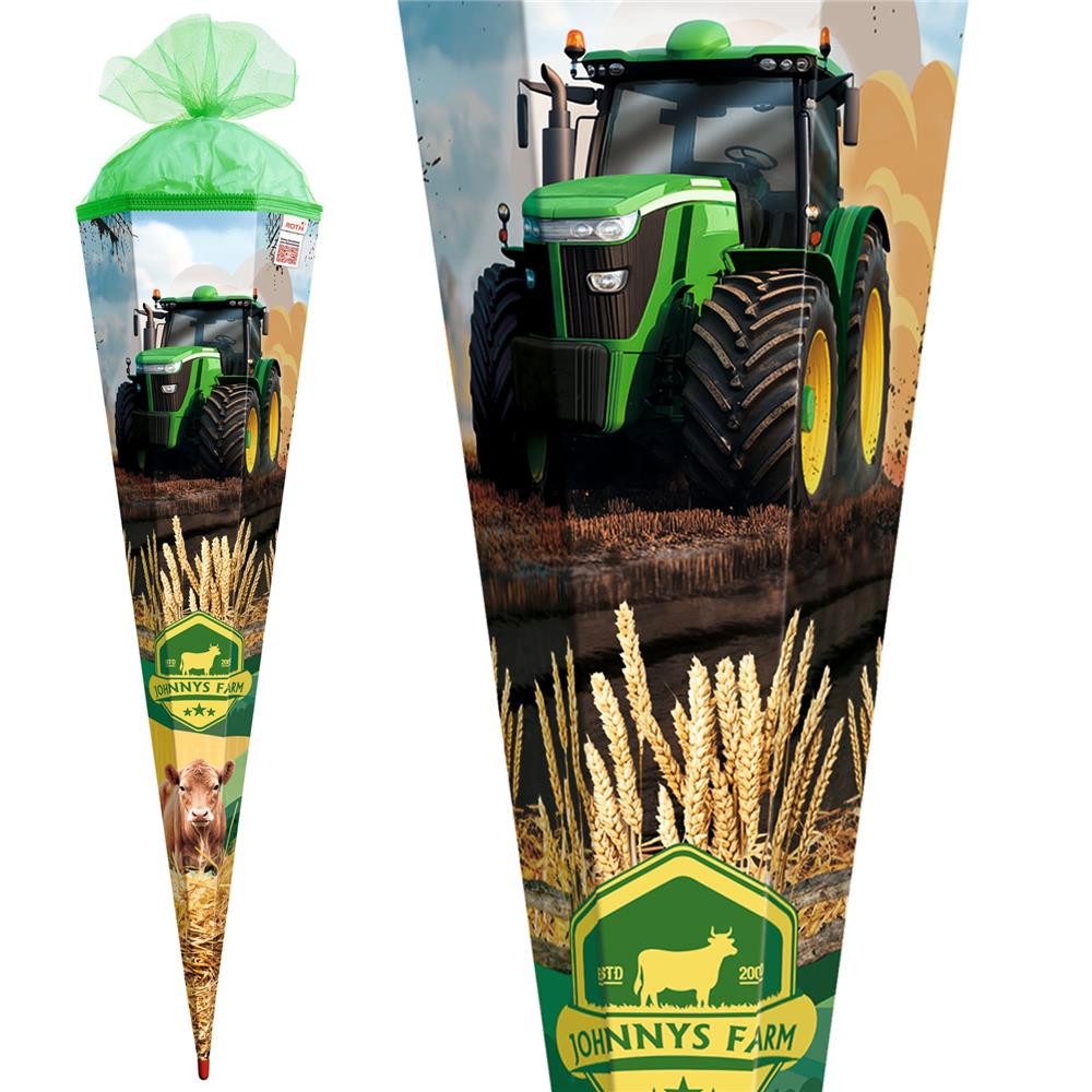 Roth Schultüte Traktor Power 85 cm eckig, Tüllverschluss