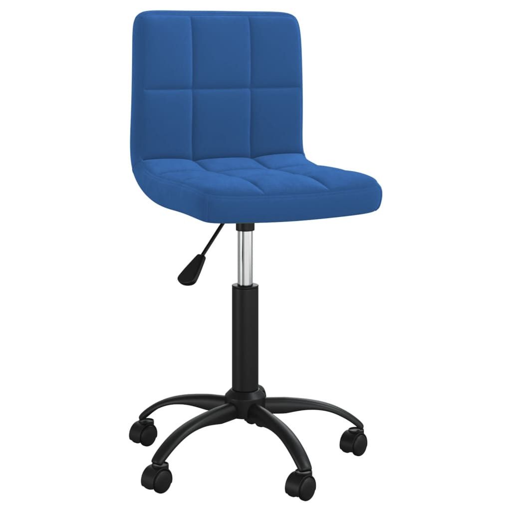 vidaXL Bürostuhl Bürostuhl Drehbar Blau Samt günstig online kaufen