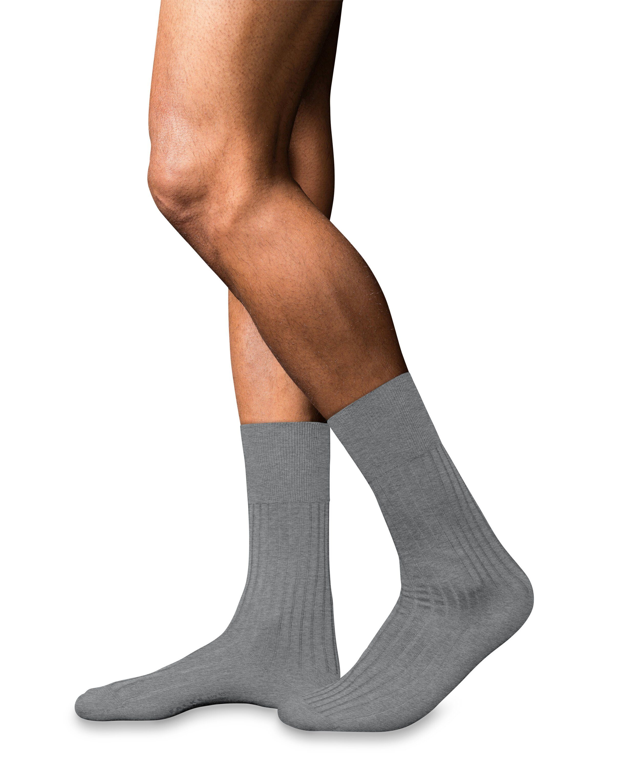 mel Cotton (3530) m.grey No. Finest (1-Paar) 13 FALKE Socken Piuma