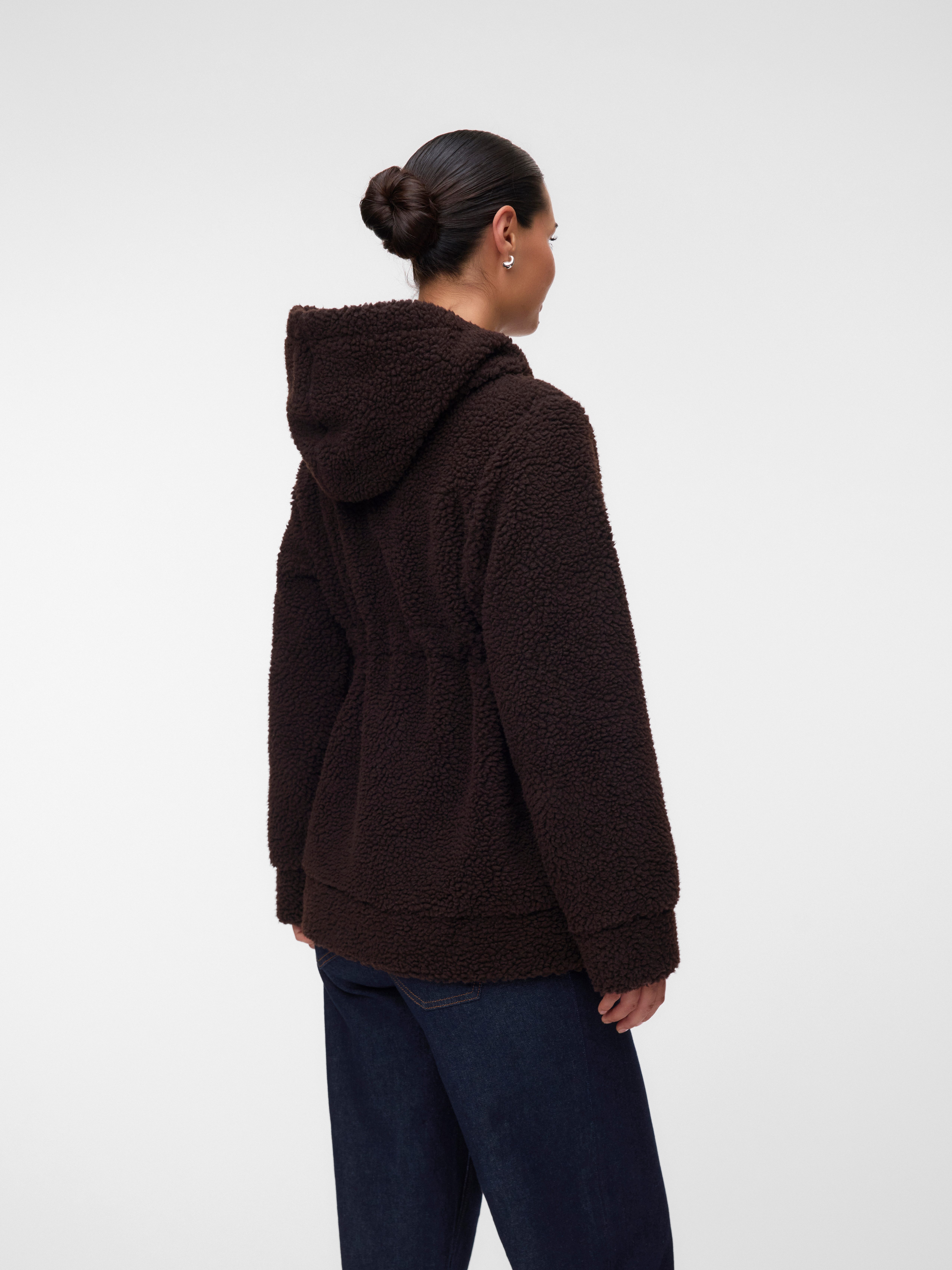 Mamalicious Kapuzenplüschjacke MLRACHEL 3IN1 TEDDY JACKET NOOS Kunstfaser, regular fit