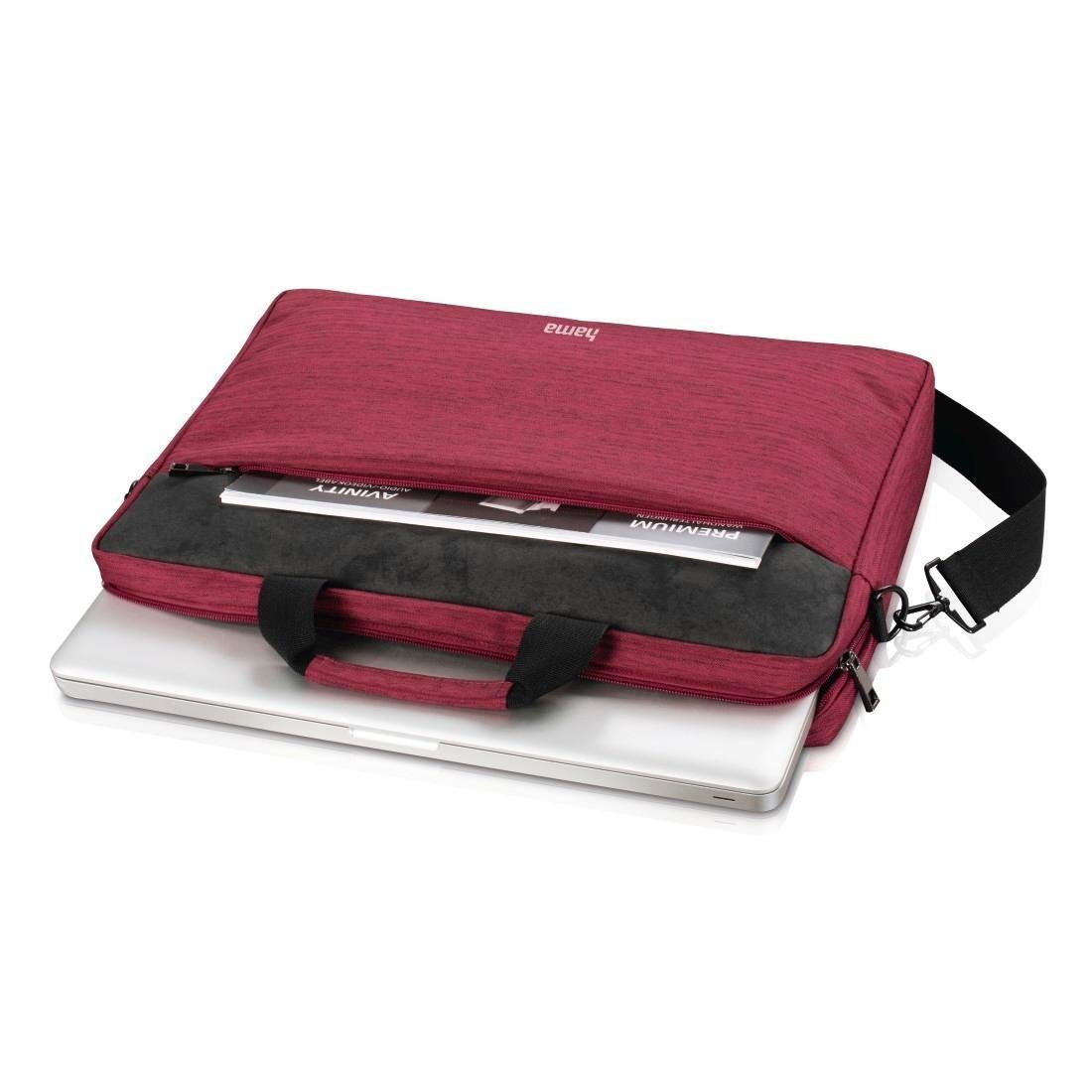 Dunkelgrau Tasche Laptop-Tasche "Tayrona", Hama Notebook (13,3), bis cm 34 Laptoptasche rot