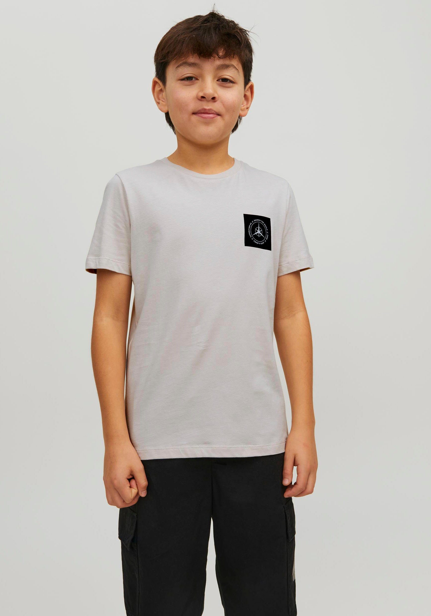 Jack & Jones Junior T-Shirt JCOFILO TEE SS CREW NECK SN JNR Moonbeam | T-Shirts