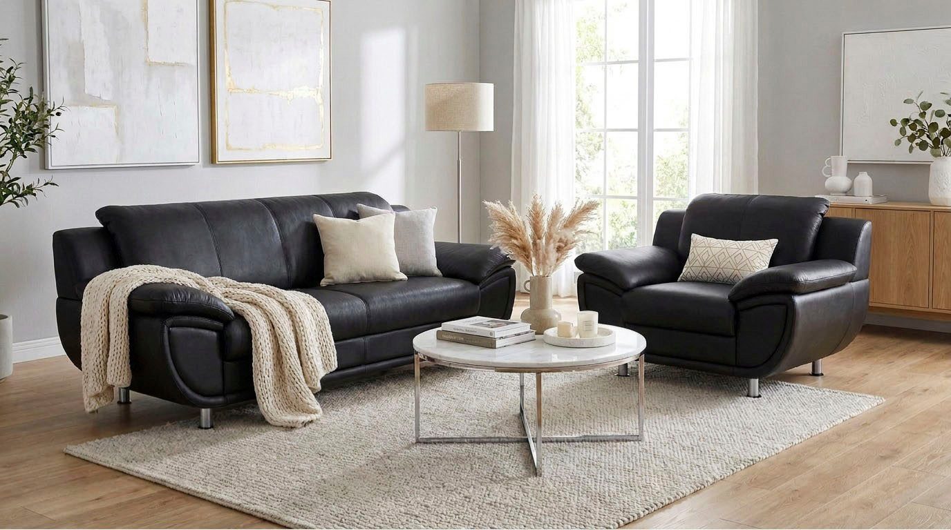 TRENDMANUFAKTUR 2-Sitzer Rondo 178 cm, 2-Sitzer, komfortabel, Federkern optional, Chromfüße, Couch wahlweise mit Federkern und in verschiedenen Bezügen bestellb – Bild 5 von 5