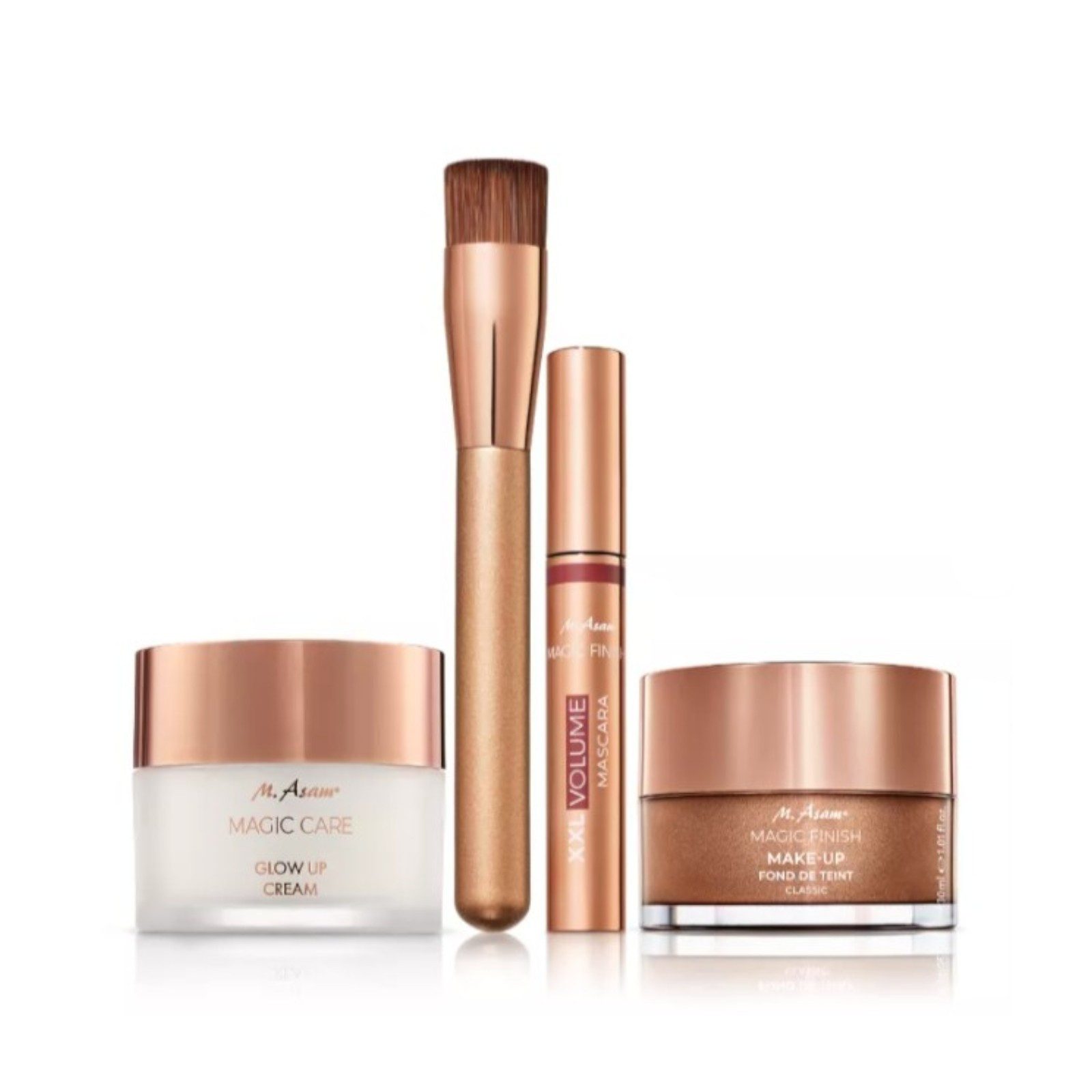 M. Asam Make-up Set MAGIC FINISH Basic Make-up Look Set, 4-tlg., Glow & Pflege, Langanhaltender, Volumen & Definition