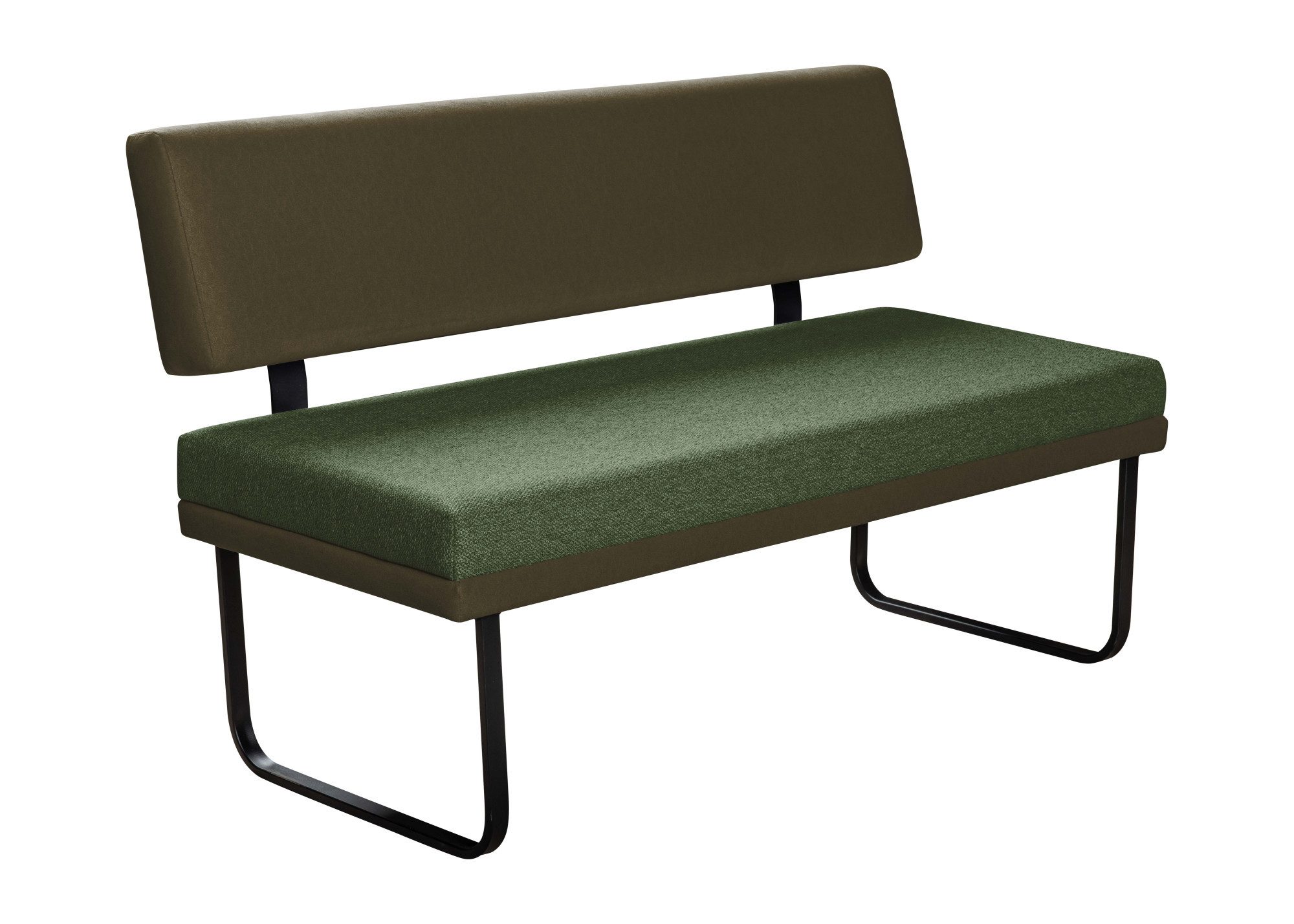 OTTO home Sitzbank Gabi Esszimmerbank, Bank, Küchenbank, Polsterbank, Gestell aus matt-schwarzem Flachmetall, stabil, 2-Stoff-Design