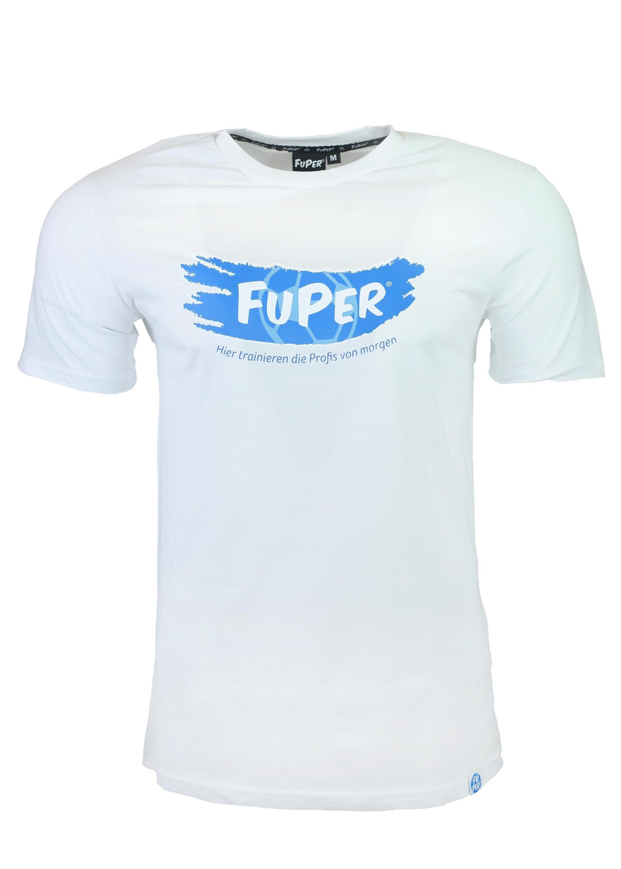 FuPer T-Shirt Tarik für Herren, aus Baumwolle für Sport und Lifestyle White | T-Shirts