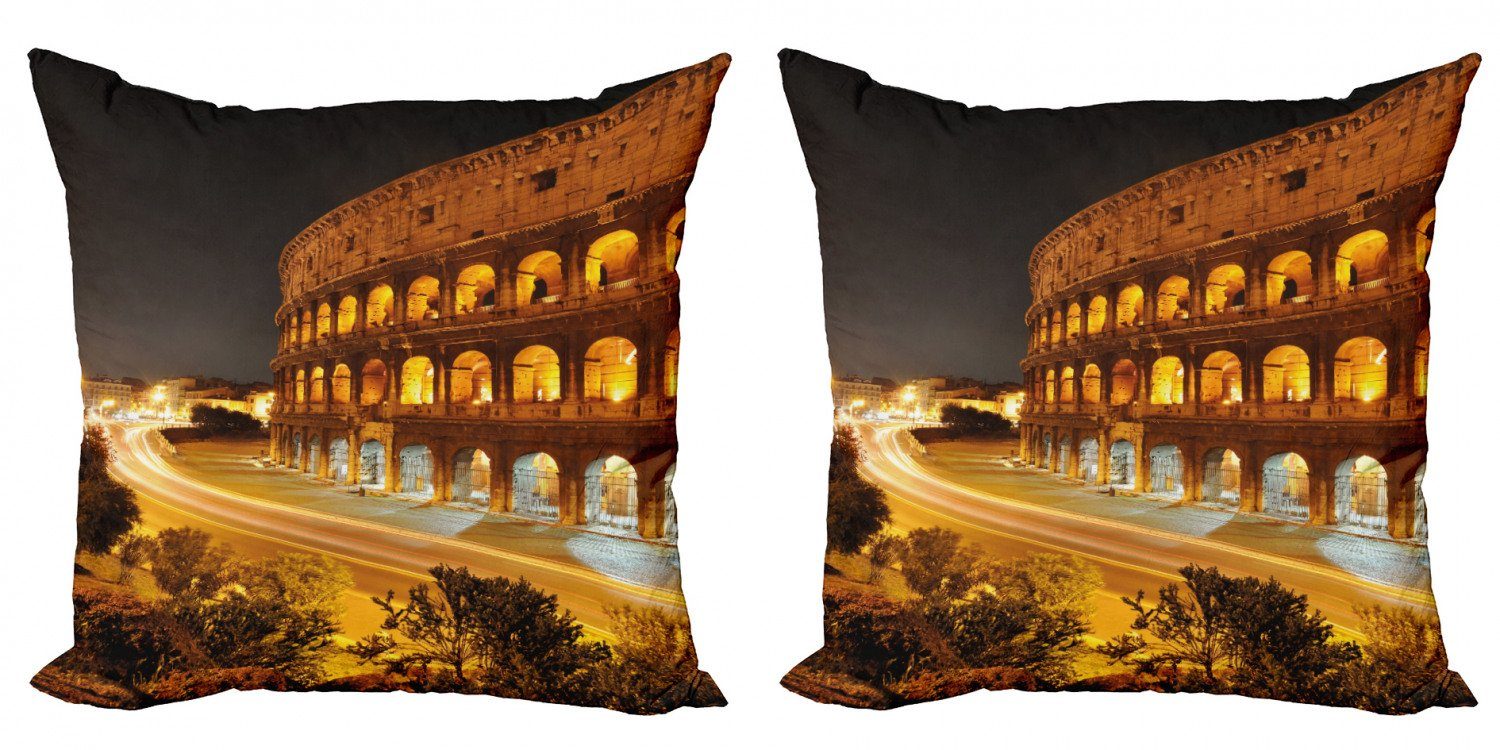 Digitaldruck, Stück), Nacht Colleseum Rom Italien Doppelseitiger Abakuhaus bei Accent (2 Modern Kissenbezüge