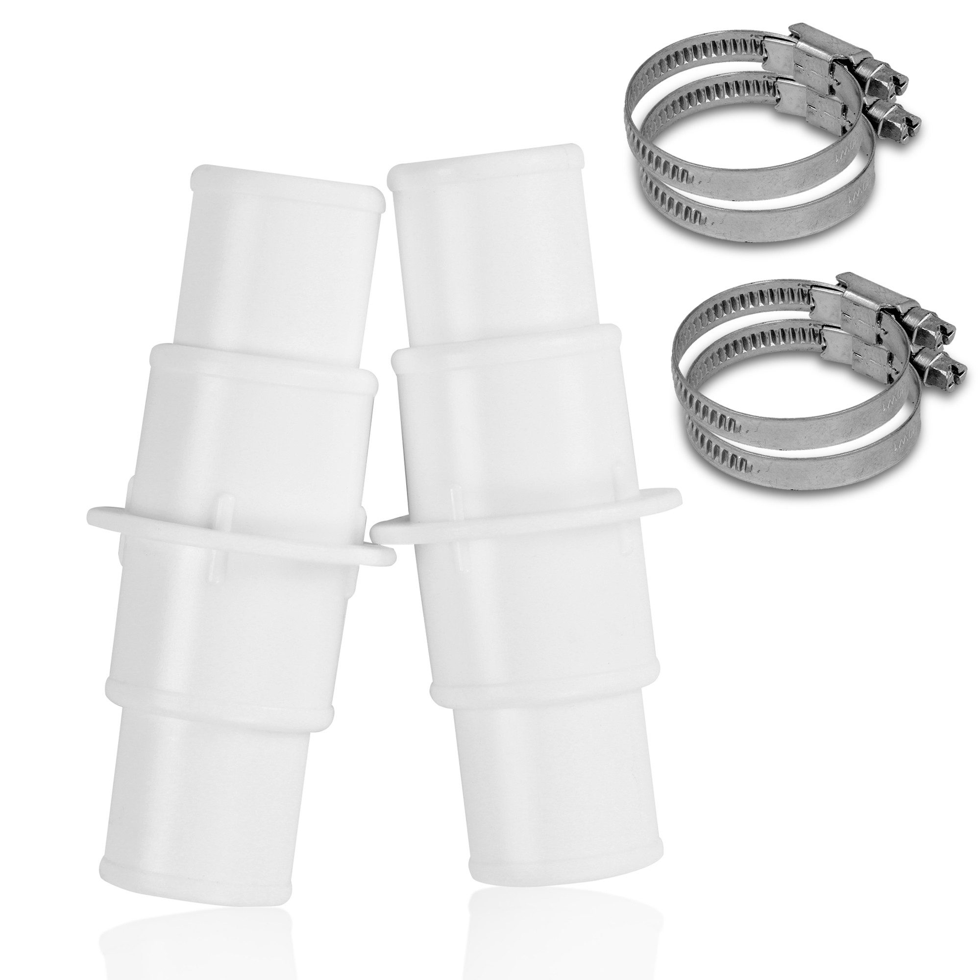 yourGEAR Poolschlauch yourGEAR 2x Pool Schlauchverbinder 32-38 mm Adapter 4 Schellen