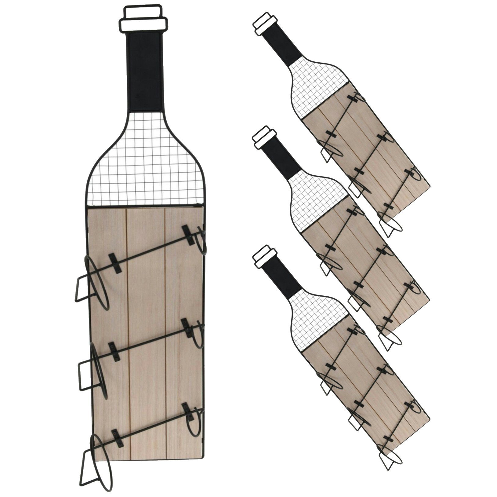 Flaschenregal Weinregal Weinschrank Metallregal 83 cm zum Aufhängen