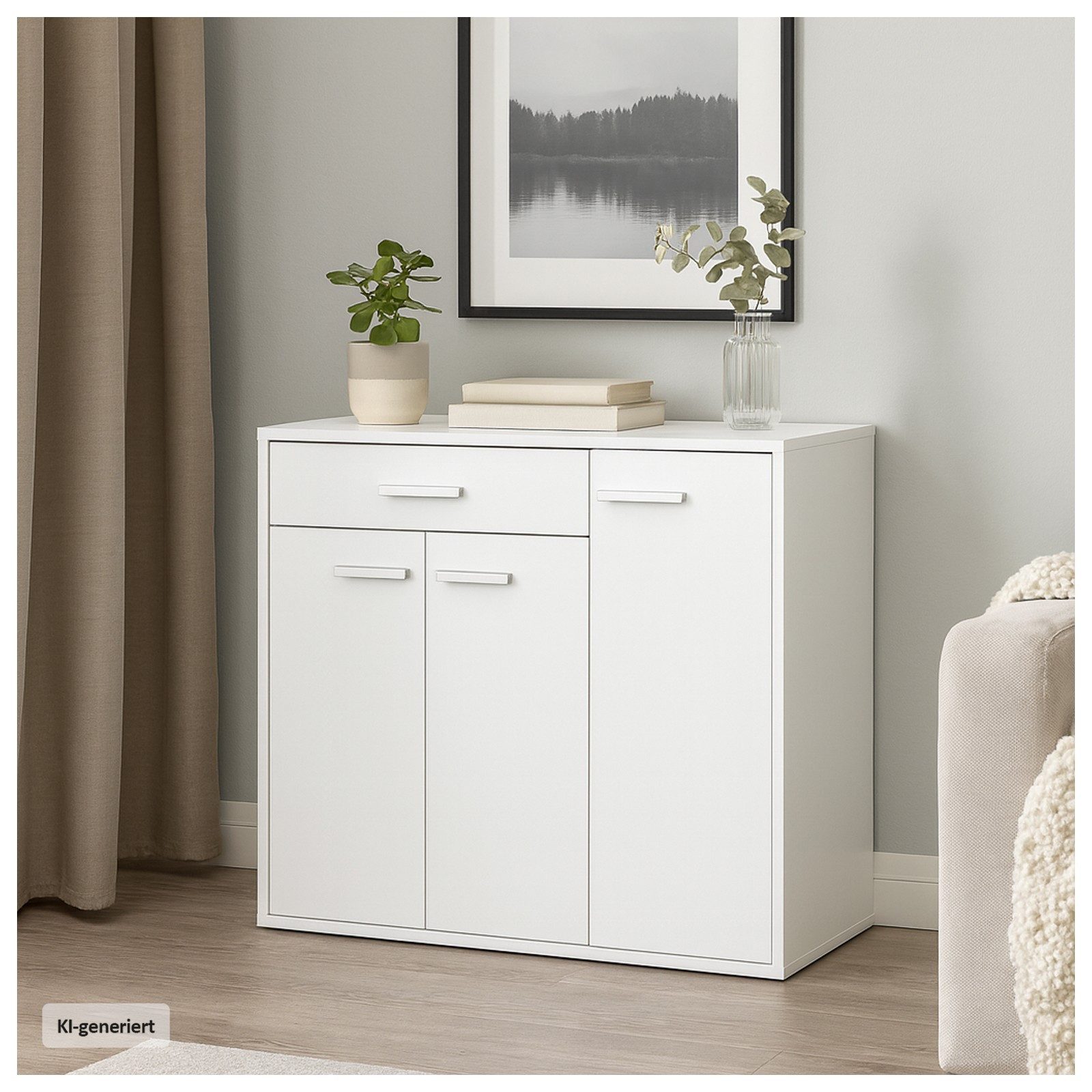 HTI-Line Kommode Kommode Nina mit einer Schublade (Stück, 1 St., 1 Kommode), Anrichte Sideboard Schrank