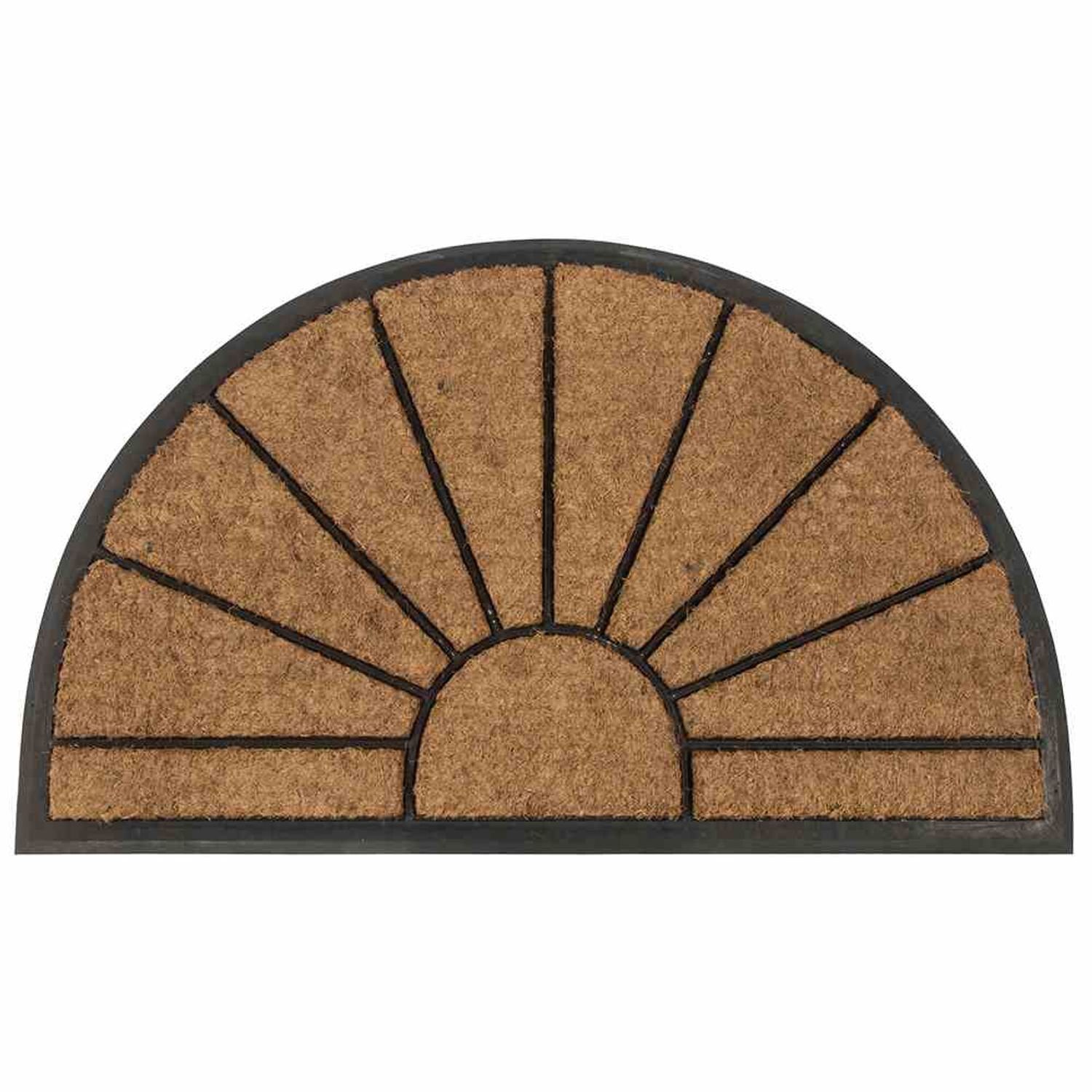Siena Garden Fußmatte Gummifußmatte Sonne halbrund 75x45x2cm Schmutzfangmatte Türmatte Fußab