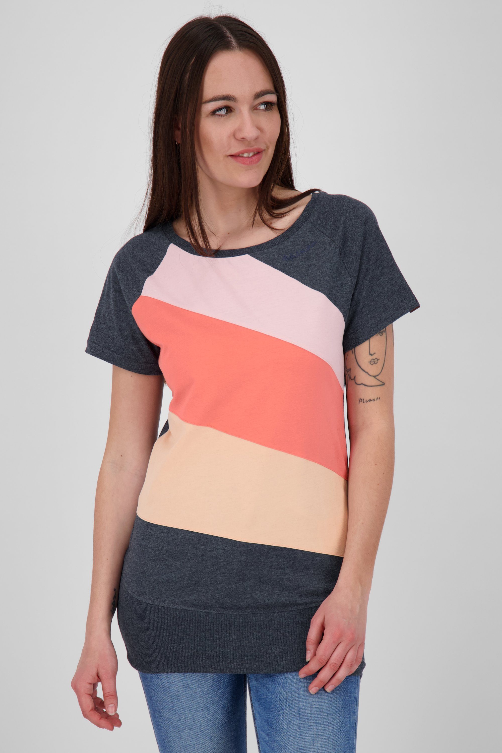Alife & Kickin Rundhalsshirt LeniaAK A Shirt Damen marine melange | T-Shirts