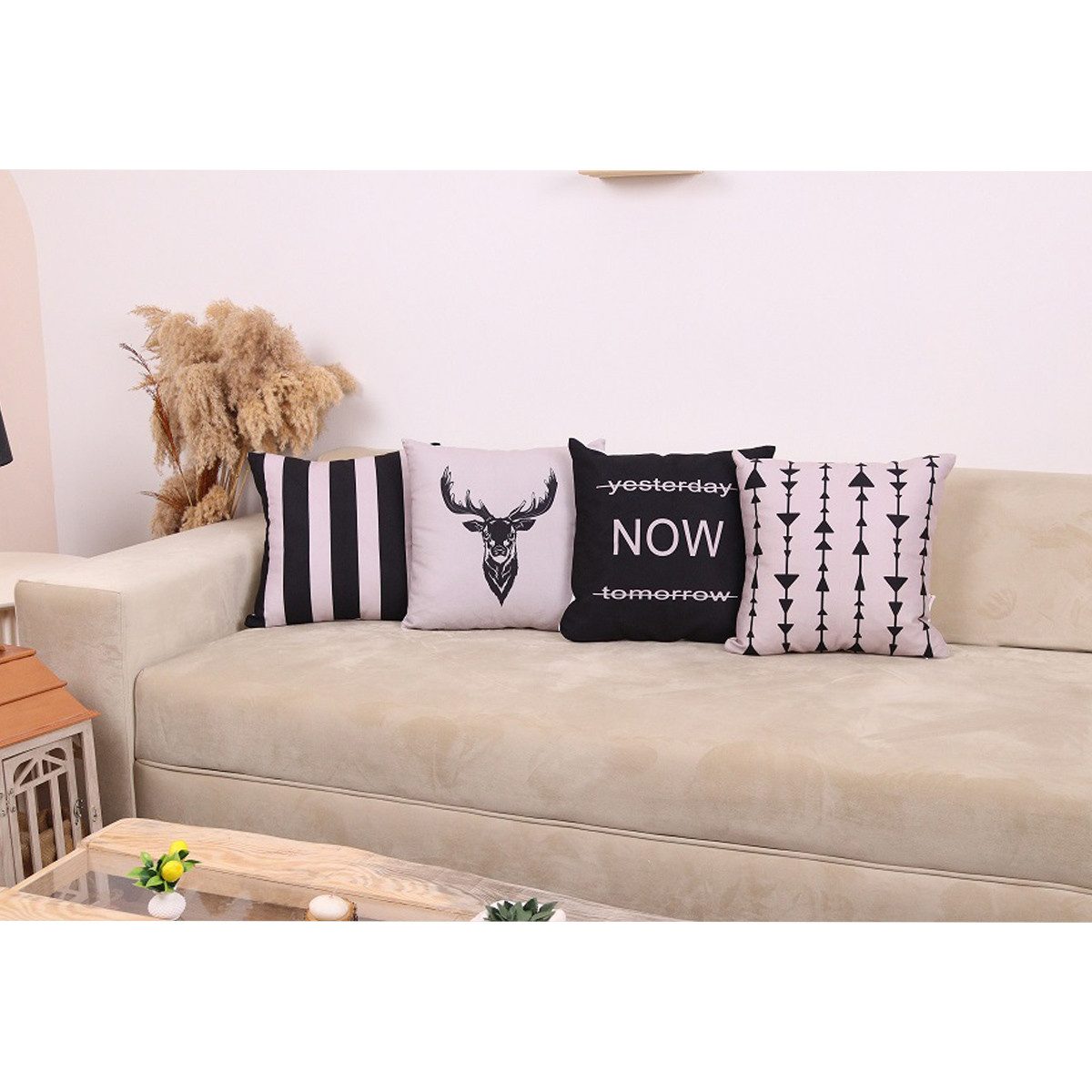 Ekershop Kissenhüllen Dekorative 4er Set DEER günstig online kaufen