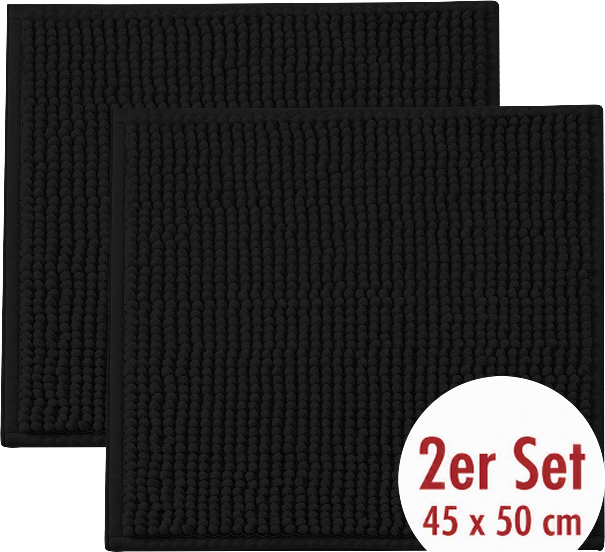 OTTO home Badematte Vanessa Chenille Premium, Badvorleger, Badezimmer, Duschvorleger, Höhe 20 mm, rutschhemmend beschichtet, schnell trocknend, strapazierfähig, fußbodenheizungsgeeignet, Polyester, rechteckig, Uni Farben, besonders weich, flauschig
