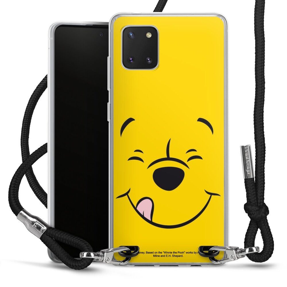 DeinDesign Handyhülle Winnie Puuh Offizielles Lizenzprodukt Disney Puuh Closeup, Samsung Galaxy Note 10 lite Handykette Hülle mit Band Cover mit Kette