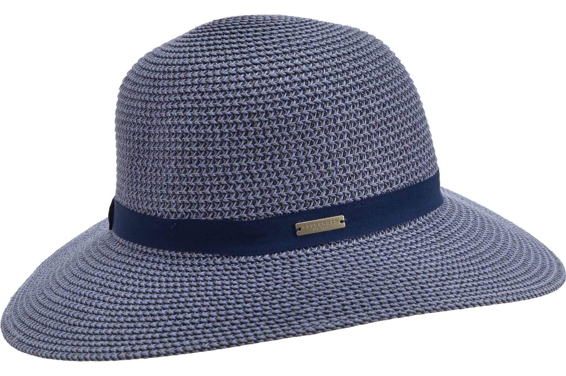 Seeberger Sonnenhut Papierstroh Mix Flapper mit Ripsbandumlage 54893-0 günstig online kaufen