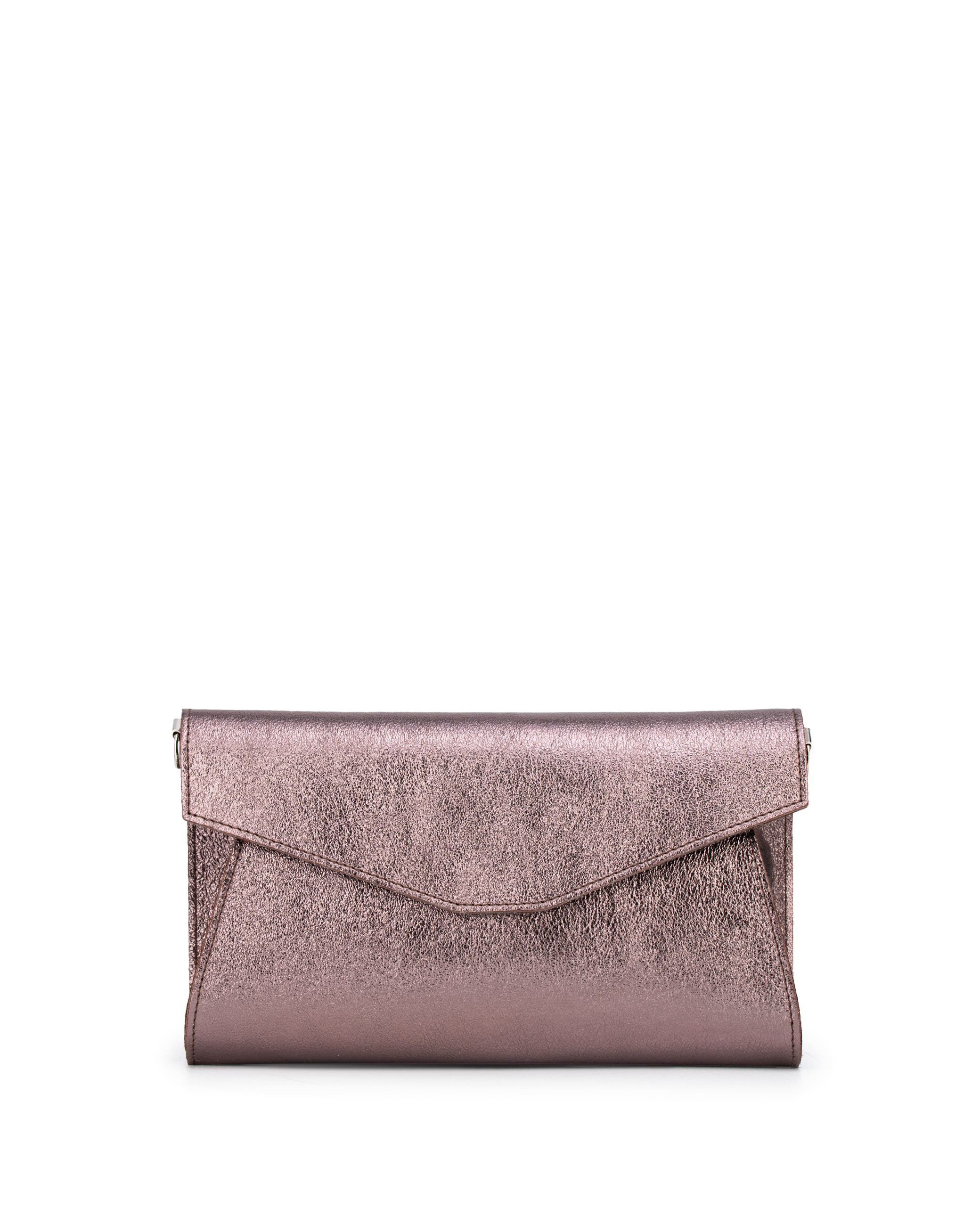 Caspar Clutch Leder Envelope Abendtasche Damen Tasche -PREMIUM LINE- Modell No.847, italienisches Wildleder, samtig weich, wahlweise im Metallic Look