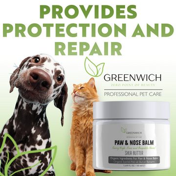 Greenwich Hundekleid Bio, natürlicher Katzenpfotenbalsam, Hydratisierend Hundefußbalsam