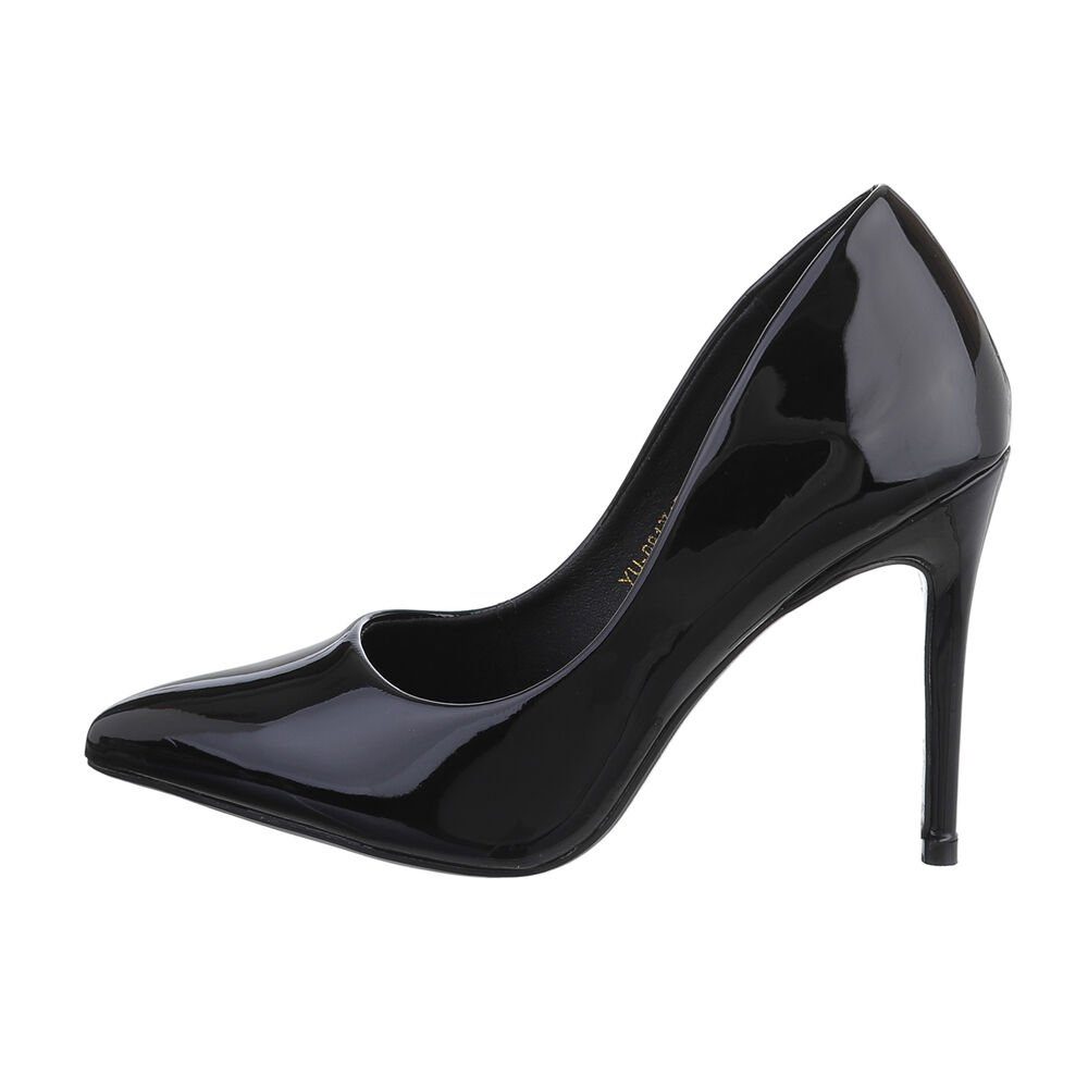 Ital-Design Damen Abendschuhe Elegant High-Heel-Pumps Pfennig-/Stilettoabsatz High Heel Pumps in Schwarz