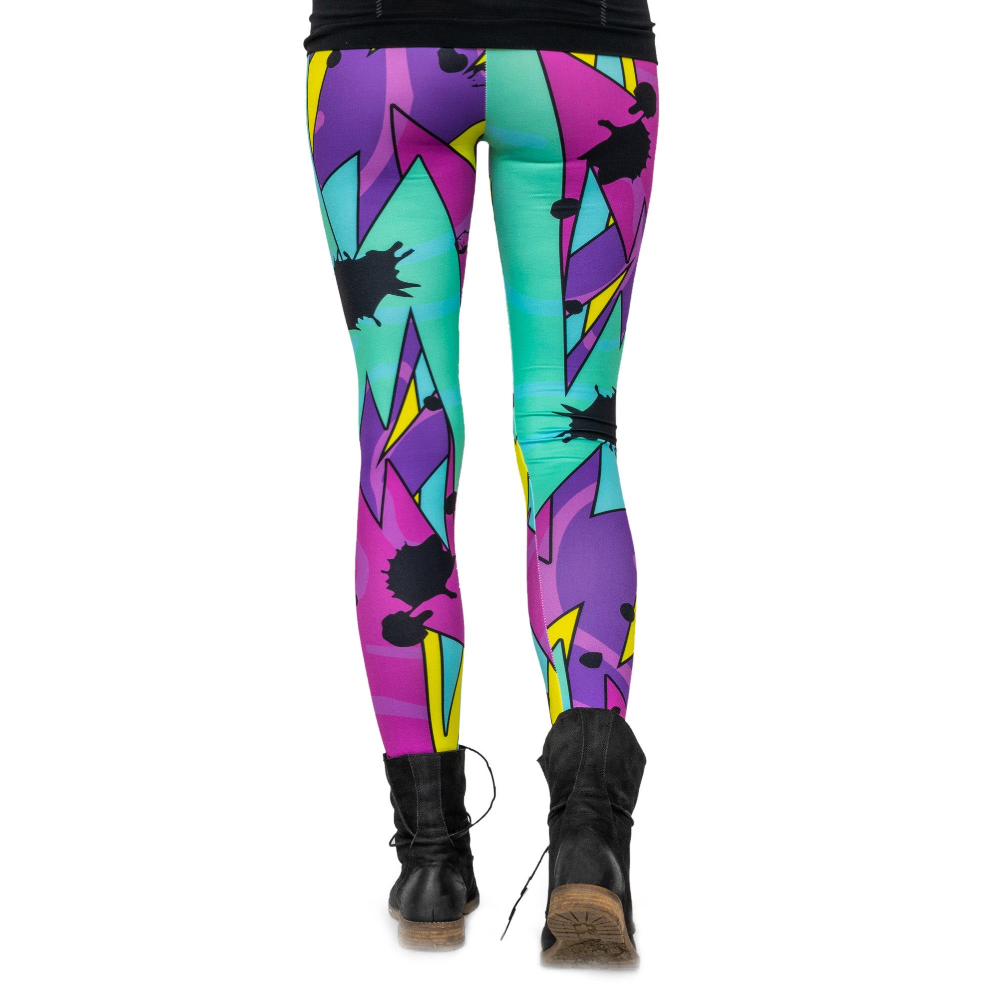 cosey Leggings Neon Line Leggings, 2 Größen (XS–S & M–L) (38/M bis 40/L) Neon Jazz