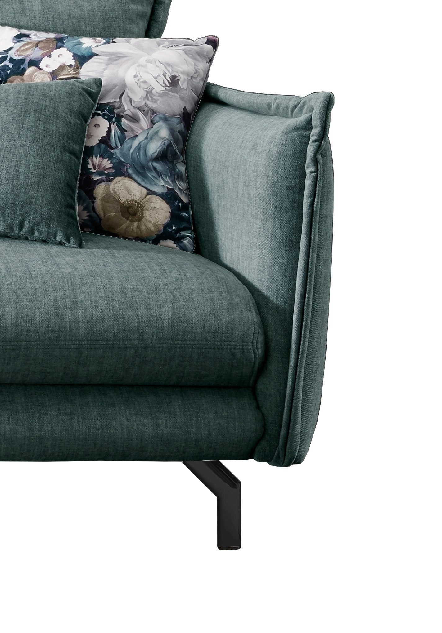 freiraum Polsterecke Launce, verstellbare Armlehnen, Zier-Wendekissen, Ocean - 255x94x180cm (BxHxT)