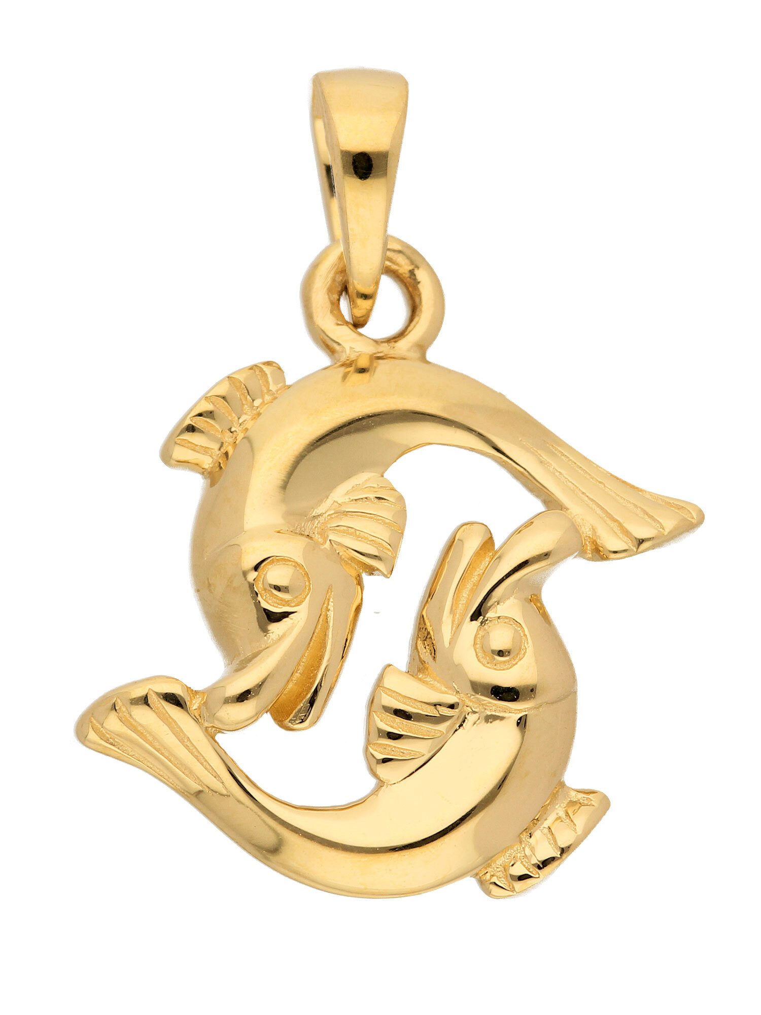 Kettenanhänger 585 Gold Sternzeichen Anhänger Fisch