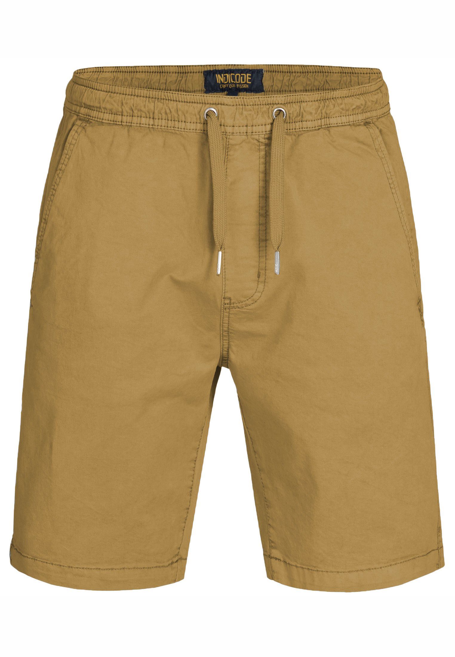 Indicode Chinoshorts Herren Kelowna Chino Shorts Herrenshorts mit elastischem Bund und Kordelzug