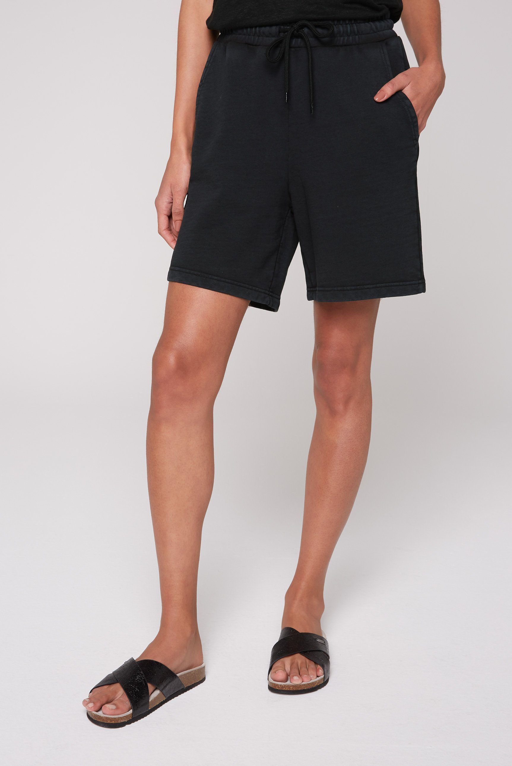 SOCCX Sweatshorts mit Elastikbund, Seitliche Einschubtaschen