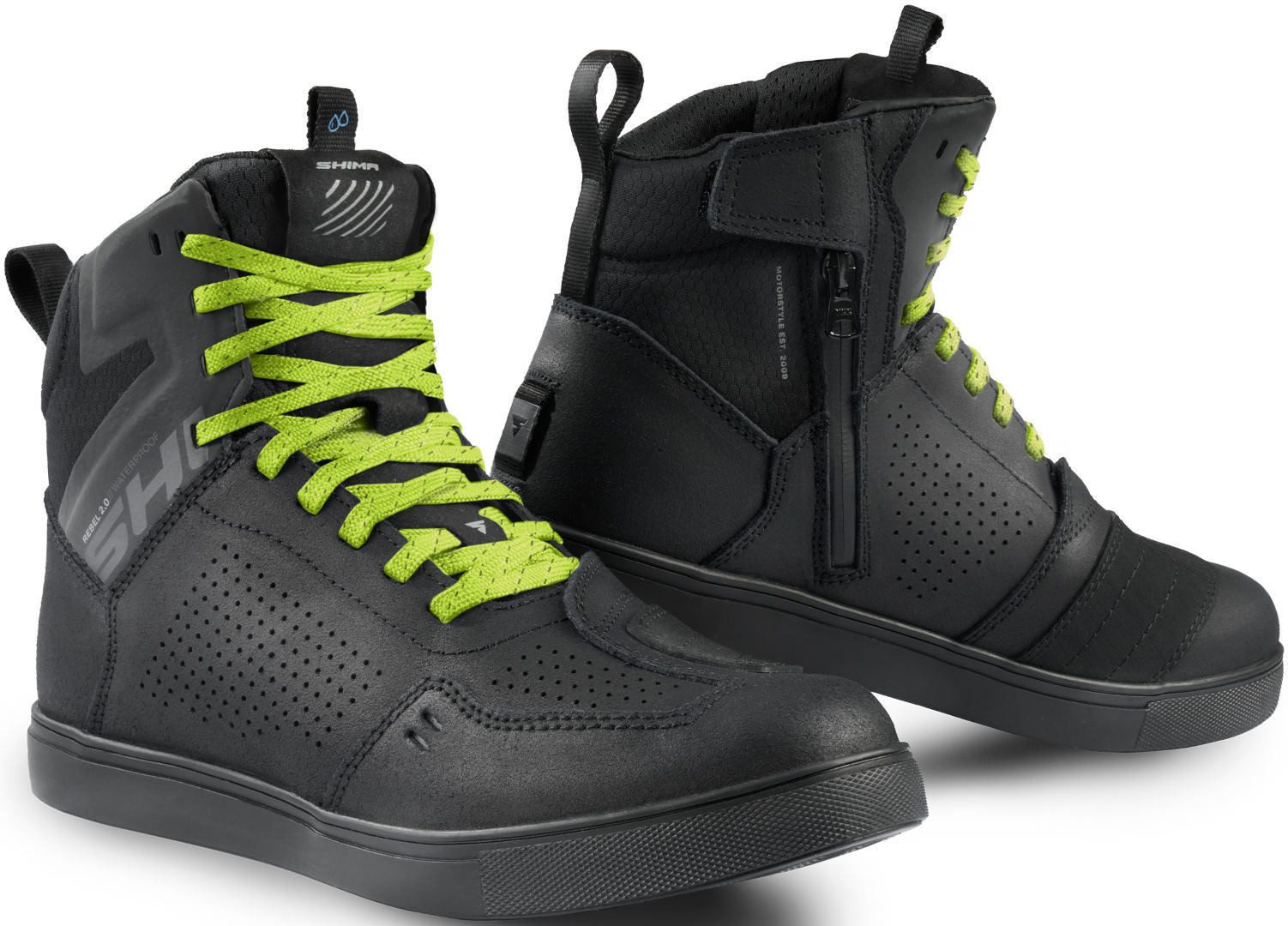 SHIMA Rebel 2.0 perforierte wasserdichte Motorradschuhe Motorradstiefel perforiert,wasserdicht – Bild 4 von 5