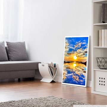 Sinus Art Poster Landschaftsfotografie 60x90cm Poster Leuchtend blauer Wolkenhimmel