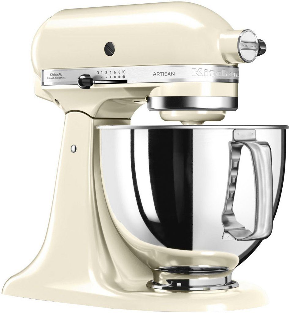 KitchenAid Küchenmaschine 5KSM125EAC, 300 W, 4,8 l Schüssel, Gratis Fleischwolf+Gemüseschneider m. 3 Trommeln (Wert ca. 278,-€ UVP) – Bild 2 von 5