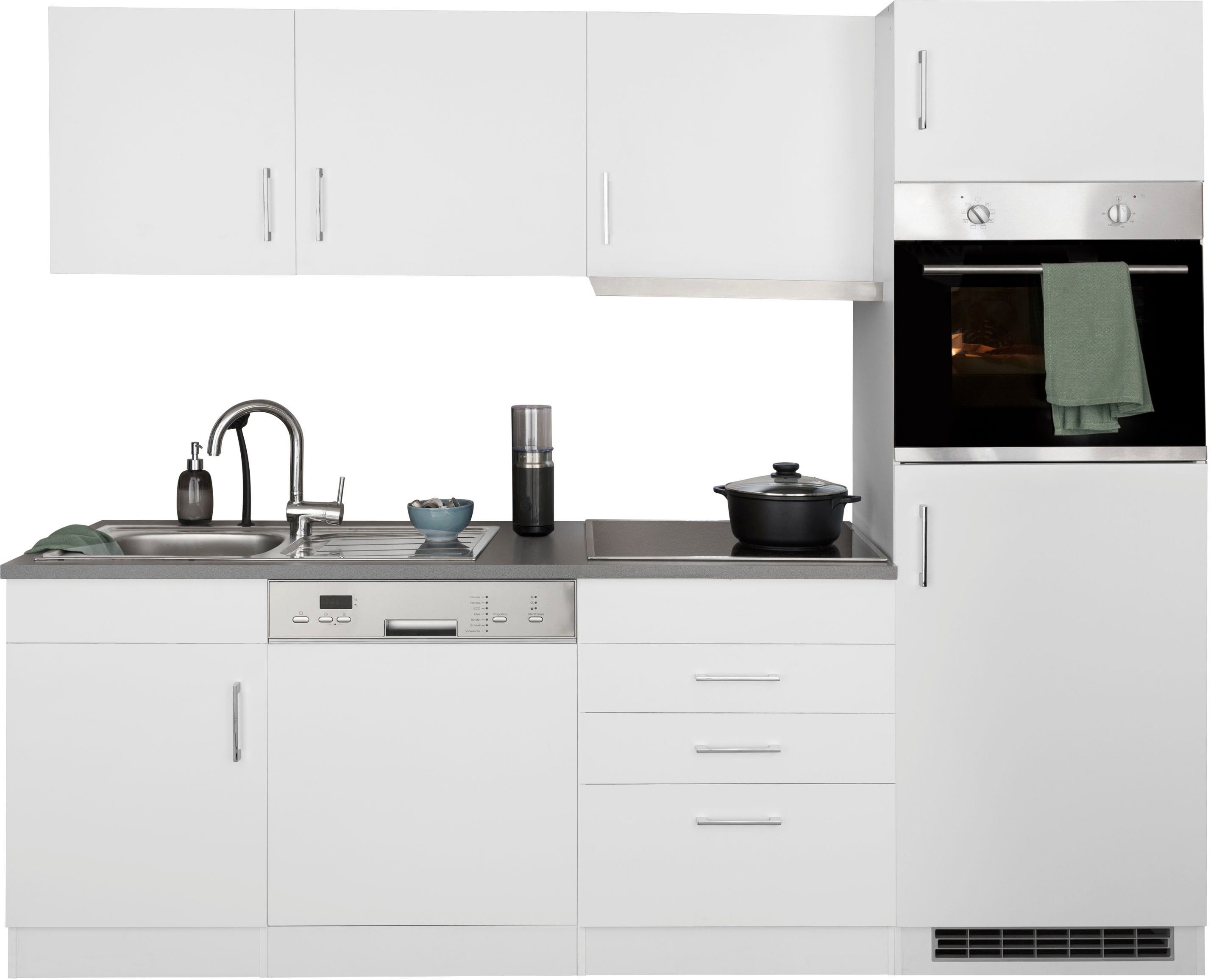 KOCHSTATION Küchenzeile "KS-Paris" mit E-Geräten, Breite 230 cm, wahlweise günstig online kaufen