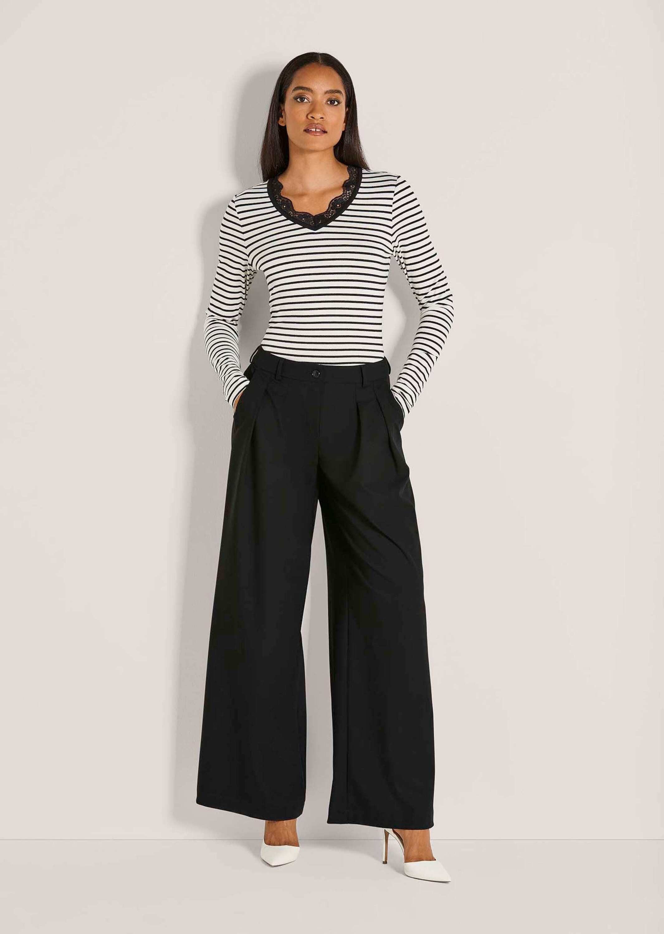 MADELEINE Bundfaltenhose Elegante Palazzohose mit weitem günstig online kaufen
