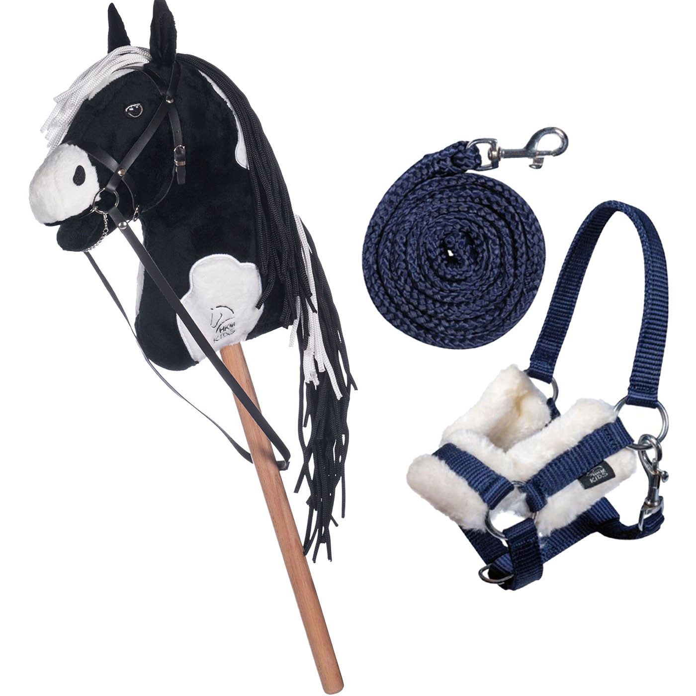 HKM Outdoor-Spielzeug Hobby Horse Set - Steckenpferd + Halfter & Strick, Alma
