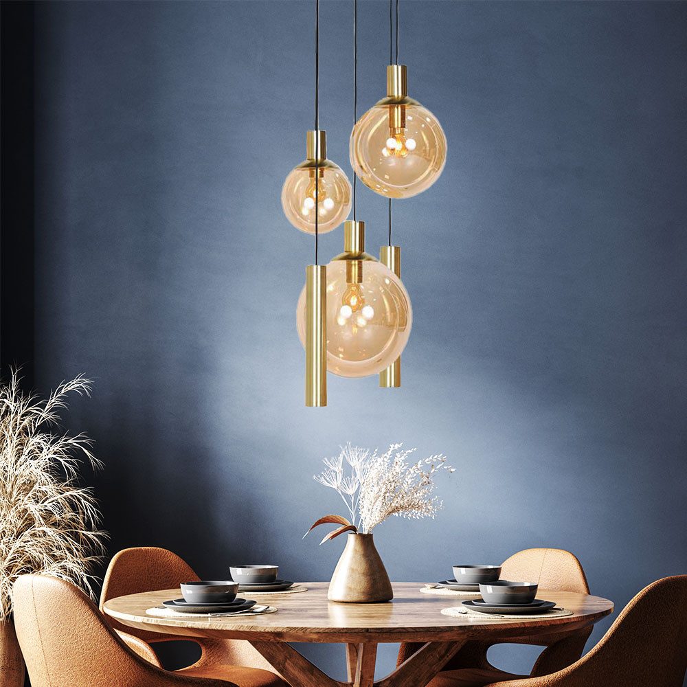 Steinhauer LIGHTING Pendelleuchte, Leuchtmittel inklusive, Warmweiß, Pendelleuchte Deckenlampe Hängeleuchte LED Spots Wohnzimmerlampe