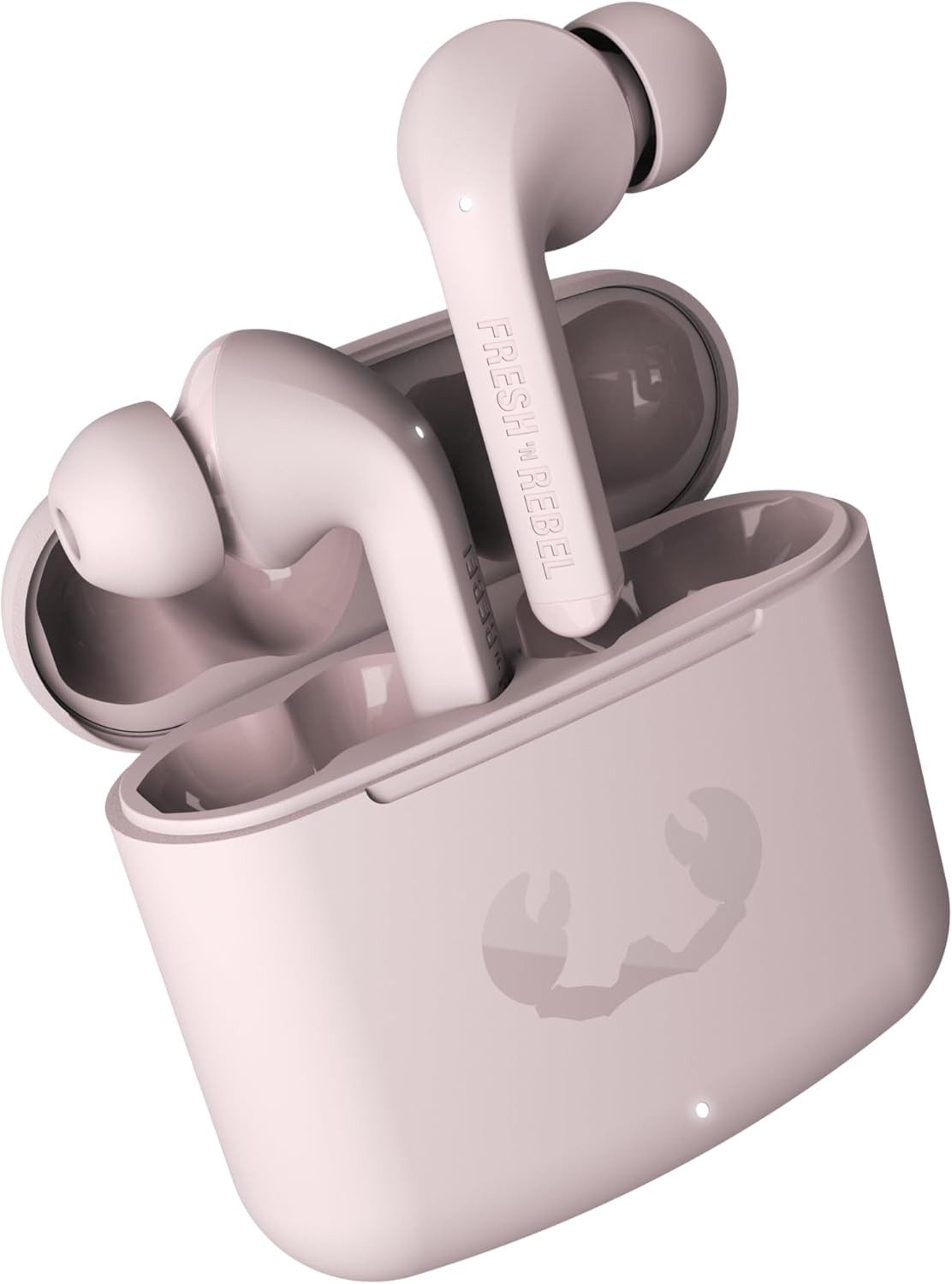 Fresh 'n Rebel True Wireless Kopfhörer mit Touch Steuerung & Mikrofon In-Ear-Kopfhörer (Diese True Wireless Kopfhörer bieten kraftvollen Sound mit klaren Höhen und tiefen Bässen für jeden Musikstil im Alltag., Bluetooth Headset mit 30h Akku, Sprachassistent und klarem Sound)