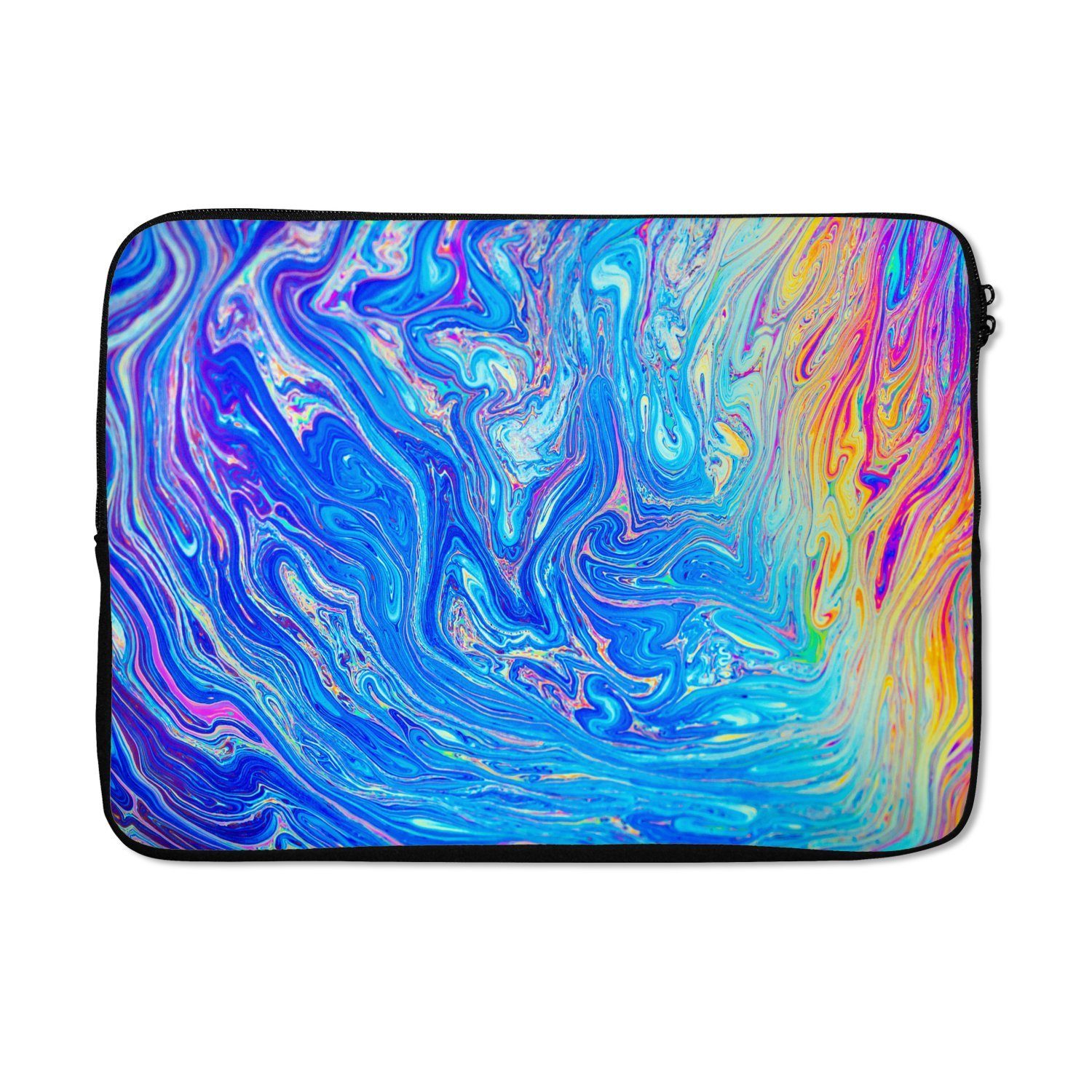 MuchoWow Laptop-Hülle Flüssiger Hintergrund aus Regenbogenfarben 14 Zoll, Schutzhülle für Laptop, Schutz gegen Kratzern, Laptoptasche