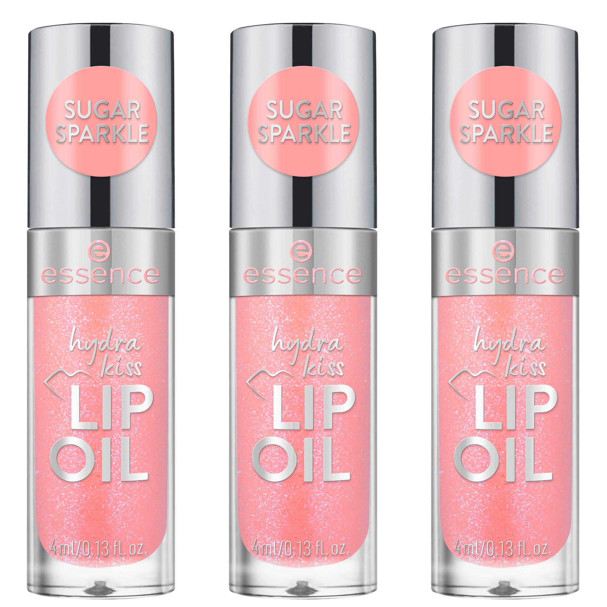 Essence Lipgloss HYDRA KISS LIP OIL, 3-tlg., mit hochglänzendem Finish