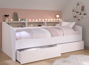 Parisot Jugendzimmer-Set Sleep, (Komplett Set, 1-St., in verschiedenen Zusammenstellungen wählbar), Rückwände drehbar - Weiss oder Eiche, inkl. Bettschubkästen