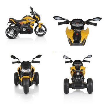 Moni Elektro-Kindermotorrad Kinder Elektromotorrad Colombo, Belastbarkeit 25 kg, Scheinwerfer, zwei Motoren, MP3, bis 7 km/h