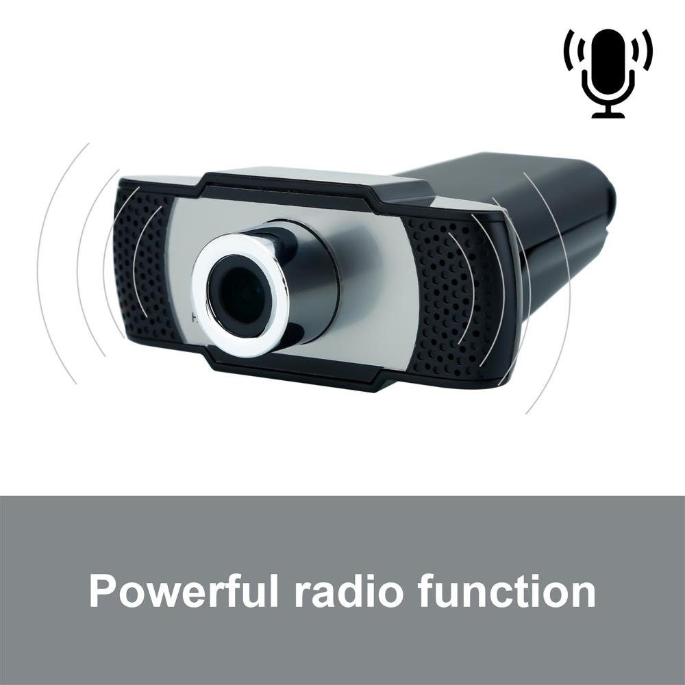 Cadorabo Webcam 1080P Webcam (Webcam - USB Clip) 1080P Webkamera Mikrofon mit Mit 2.0 drehbarem