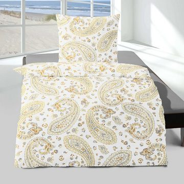 Bettwäsche Paisley, TRAUMSCHLAF, Seersucker, 2 teilig, florale bügelfreie Sommerbettwäsche