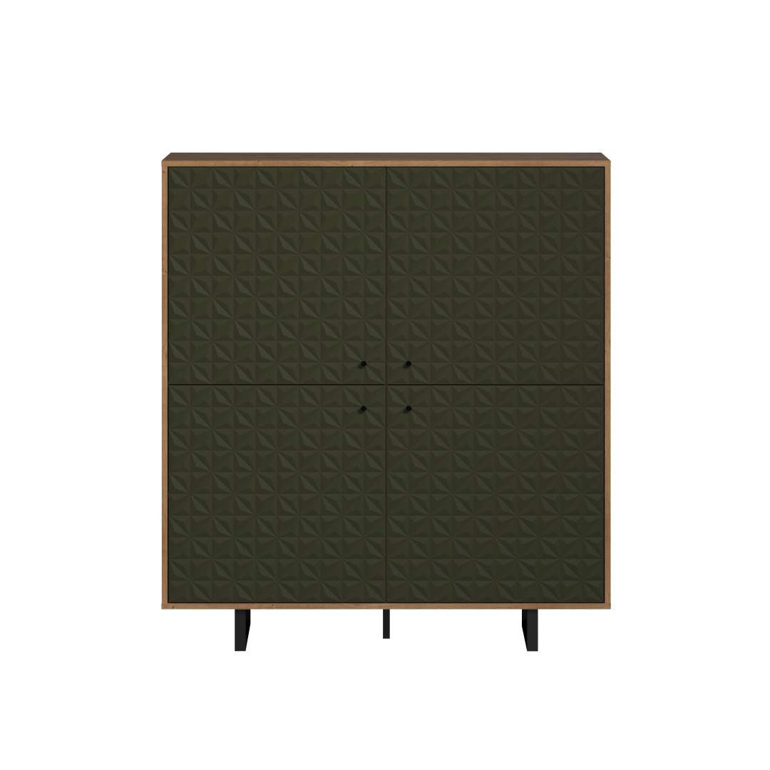trendteam Sideboard Sentra Sideboard grün, Eiche dekor.