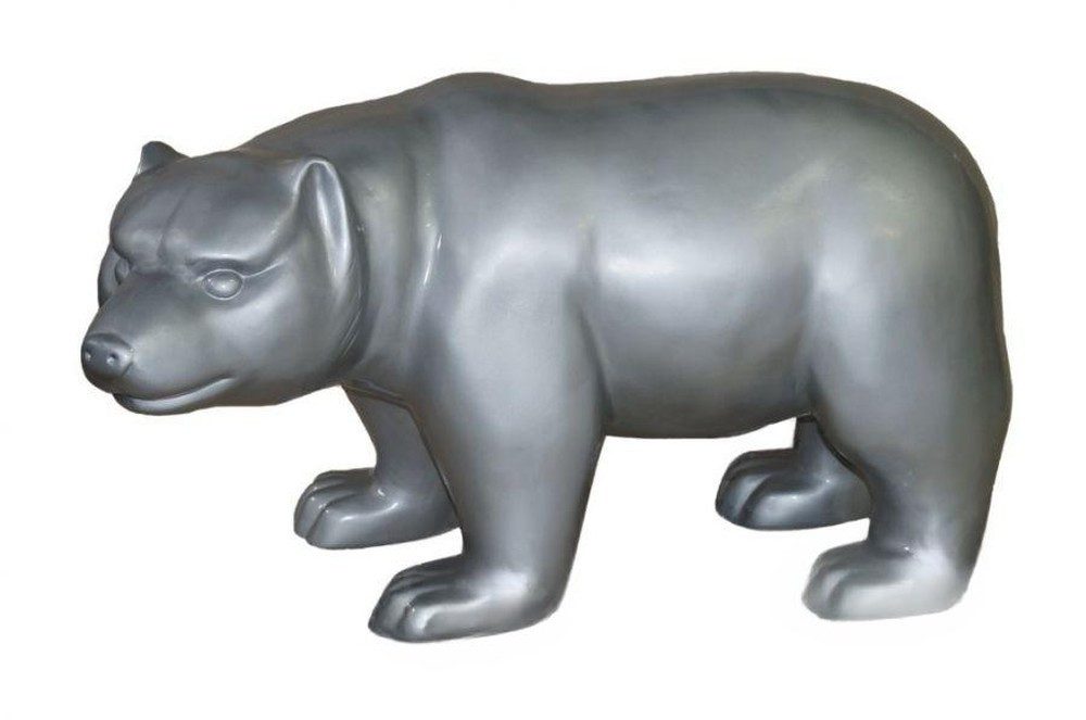 JVmoebel Skulptur Stehende Bärenfigur aus Polyresin für Garten und Terrasse, Made in Europa