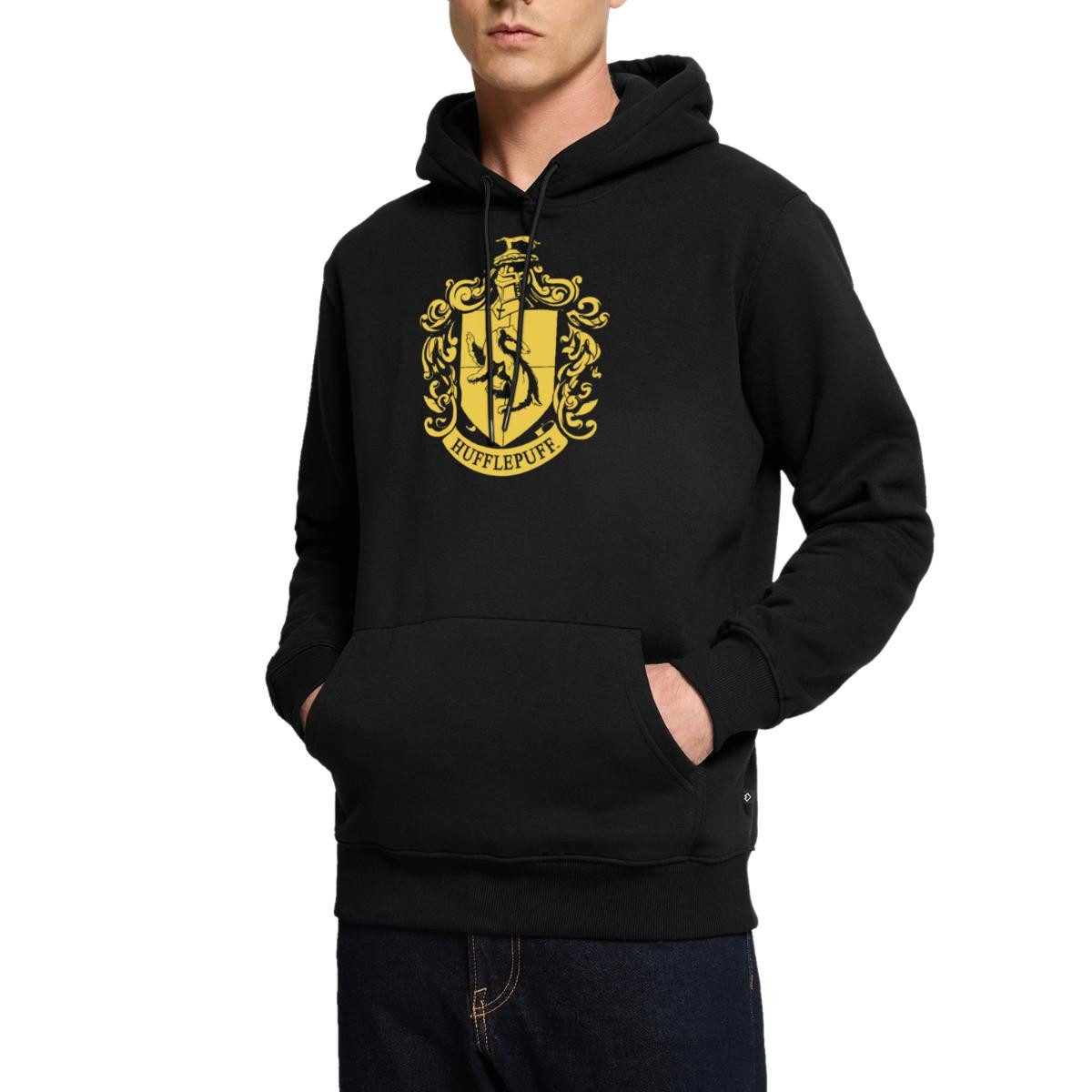 Hoodie Harry Potter Hufflepuff Wappen Herren Premium Hoodie