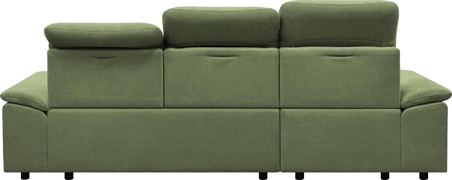 CALIZZA INTERIORS Ecksofa Kopfteilverstellung, pistazie Bettkasten, Sitztiefenverstellung Schlaffunktion, Moli 2