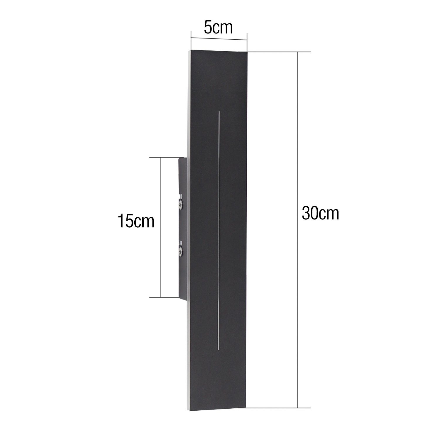 ZMH LED Wandleuchte LED Wandlampe 30/60/100 cm, 3000 K warmweiß, nicht dimmbar, LED fest integriert, warmweiß, für Flur Treppenhaus Wohnzimmer Schlafzimmer – Bild 5 von 5