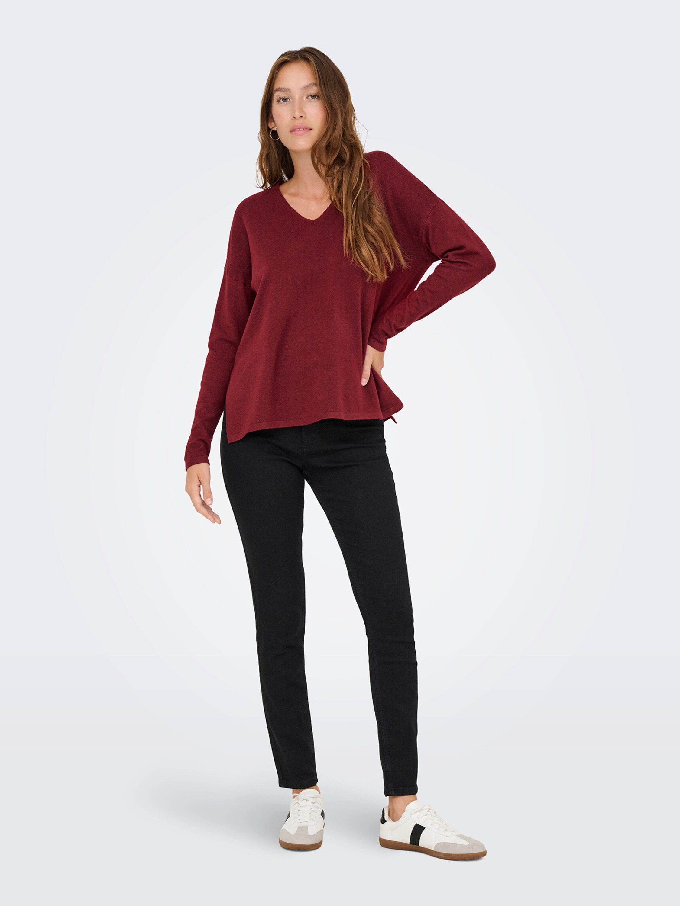 ONLY V-Ausschnitt-Pullover ONLAMALI (1-tlg) Plain/ohne Details